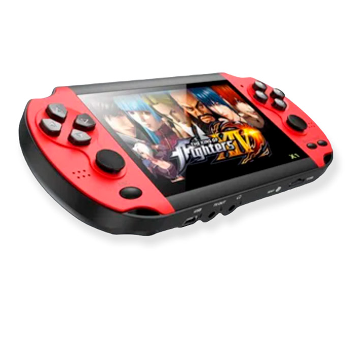 Consola Portátil X7 plus 5.1" con Multijuegos Arcade Retro Rojo