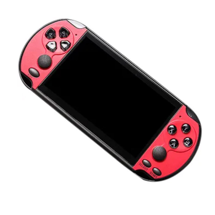 Consola Portátil X7 plus 5.1" con Multijuegos Arcade Retro Rojo