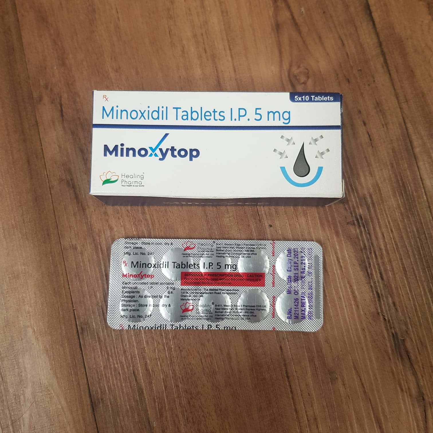Minoxidil 5mg 50 Tabletas Minoxytop