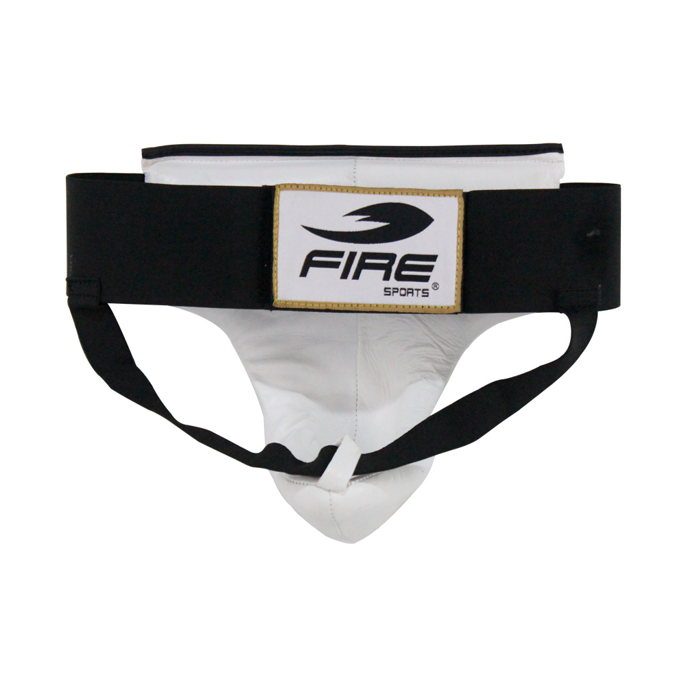 Concha Corta Protector Fire Sports de Piel Blanco
