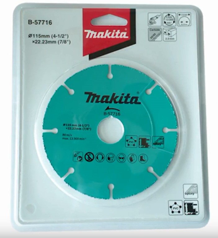 Disco 4-1/2 X 7/8 Corte Yeso, Pvc, Epóxicos Makita B57716