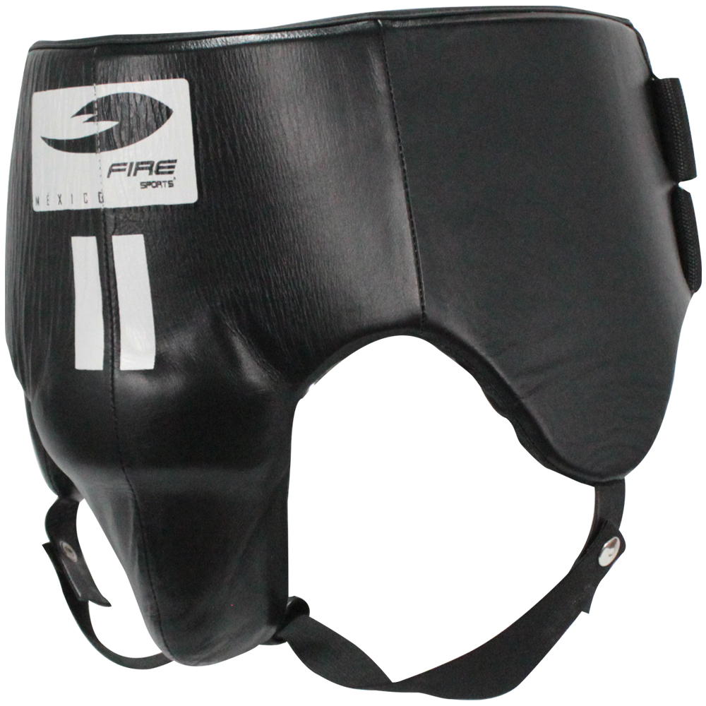 Concha con Riñonera Fire Sports Protector en Piel Varonil Negro/Blanco