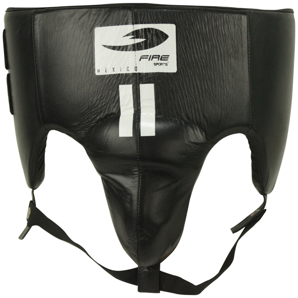 Concha con Riñonera Fire Sports Protector en Piel Varonil Negro/Blanco