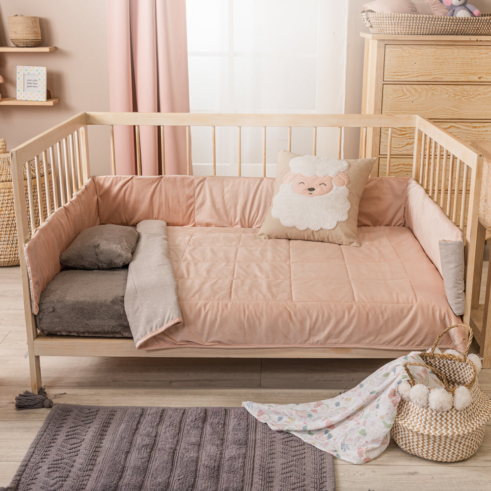 Edredón Baby Voga Rosa Cama Cuna Corral - Vianney 
