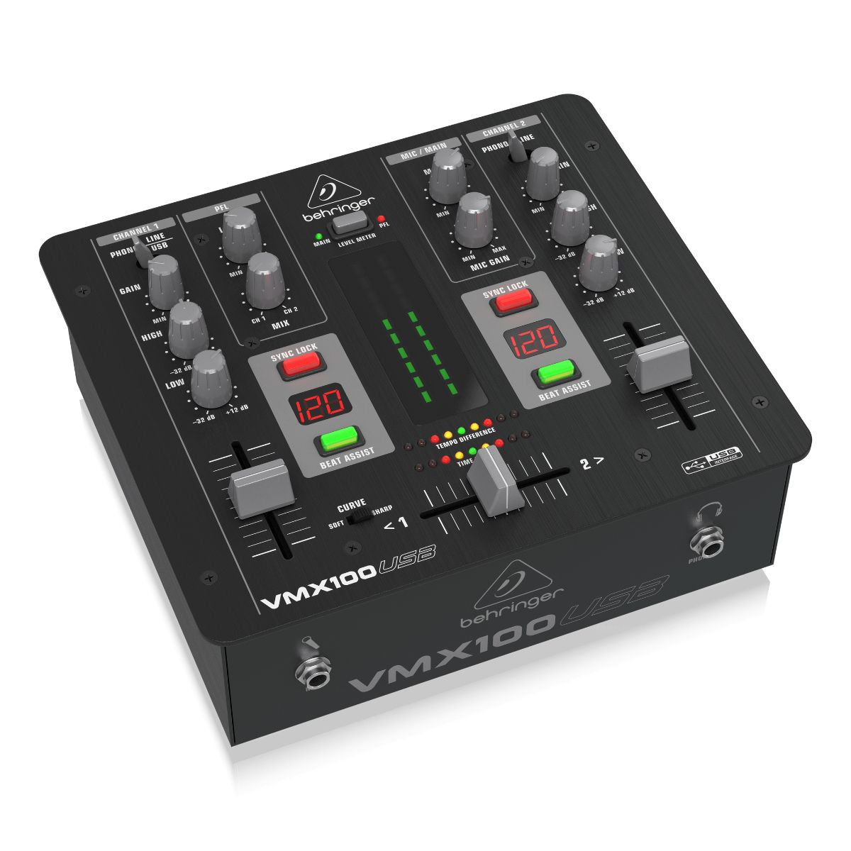 Mezcladora Dj Behringer Vmx100usb 2 Canales Profesional.