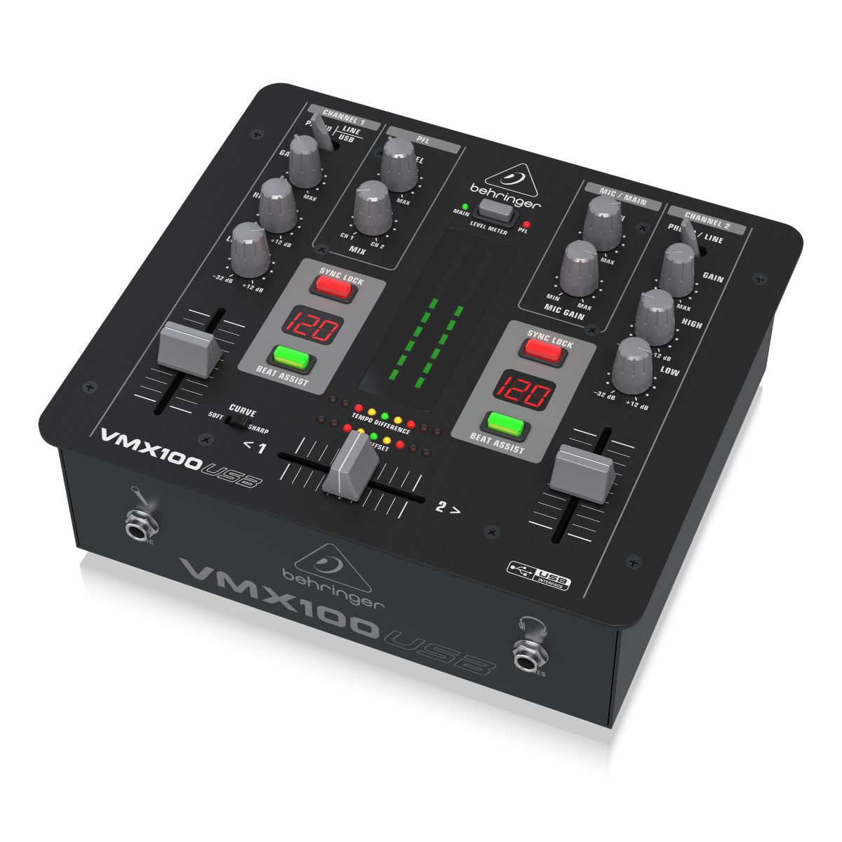 Mezcladora Dj Behringer Vmx100usb 2 Canales Profesional.