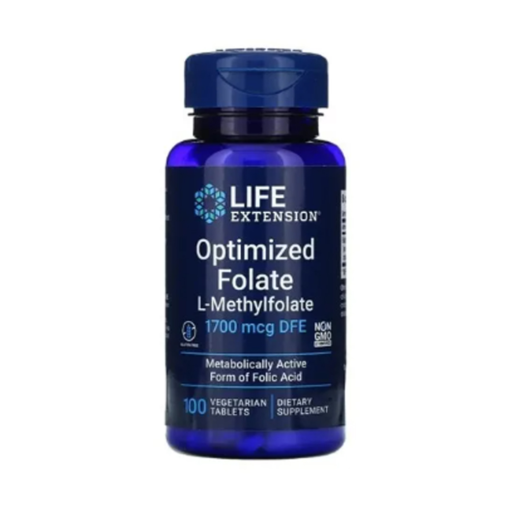 Folato De Metilo 1700mg Life Extension 100 tabletas Vitamina B 