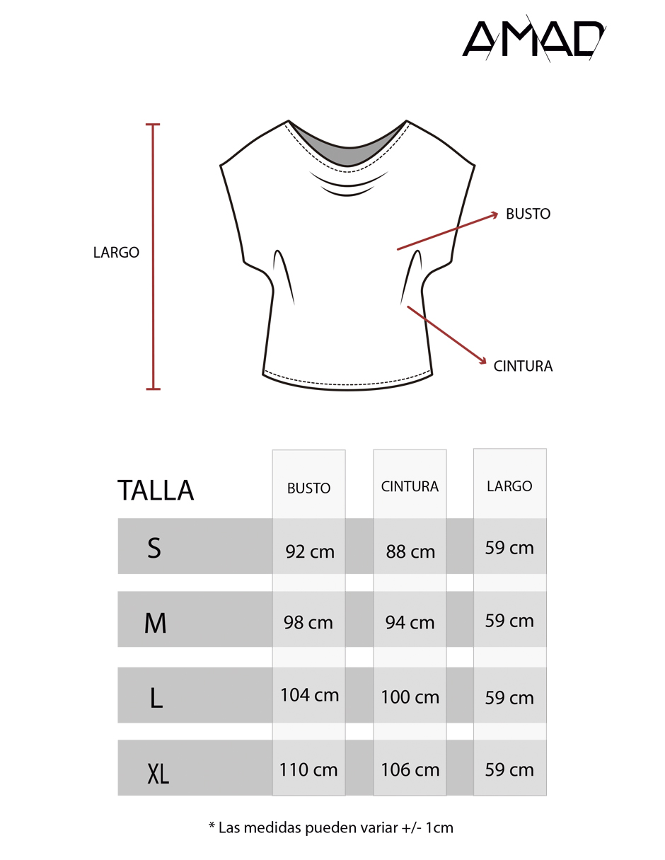 Playera holgada hombro caído AMAD para dama