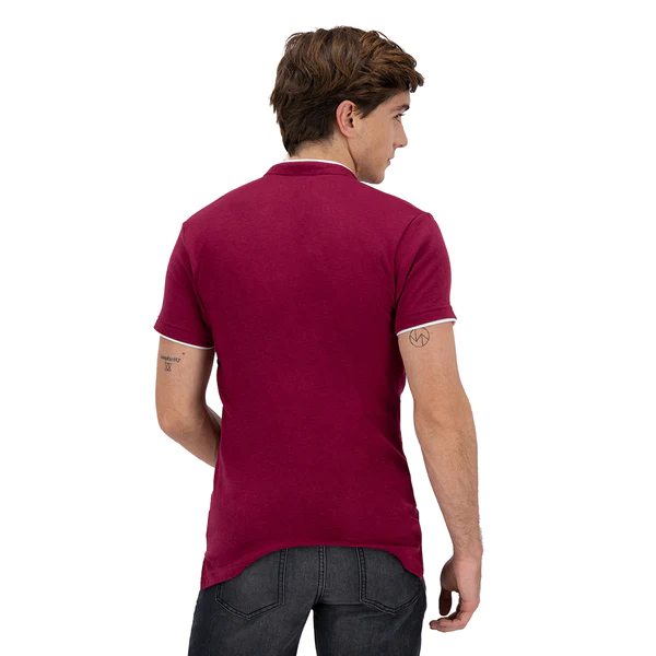Playera Mao Slim Fit - Vino