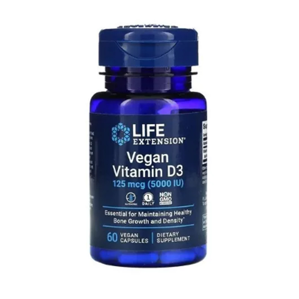 Vitamina D3 5000 IU  Life Extension 60 Caps Fortalece Huesos