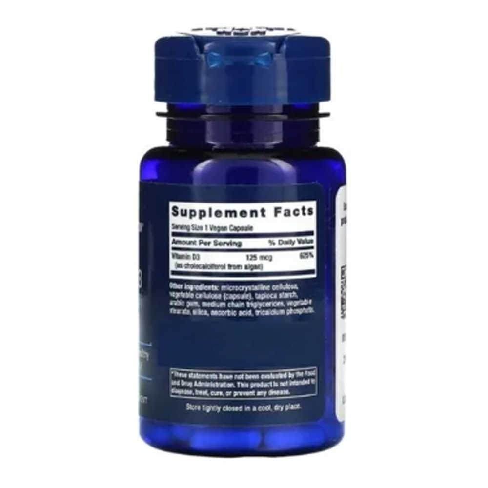 Vitamina D3 5000 IU  Life Extension 60 Caps Fortalece Huesos