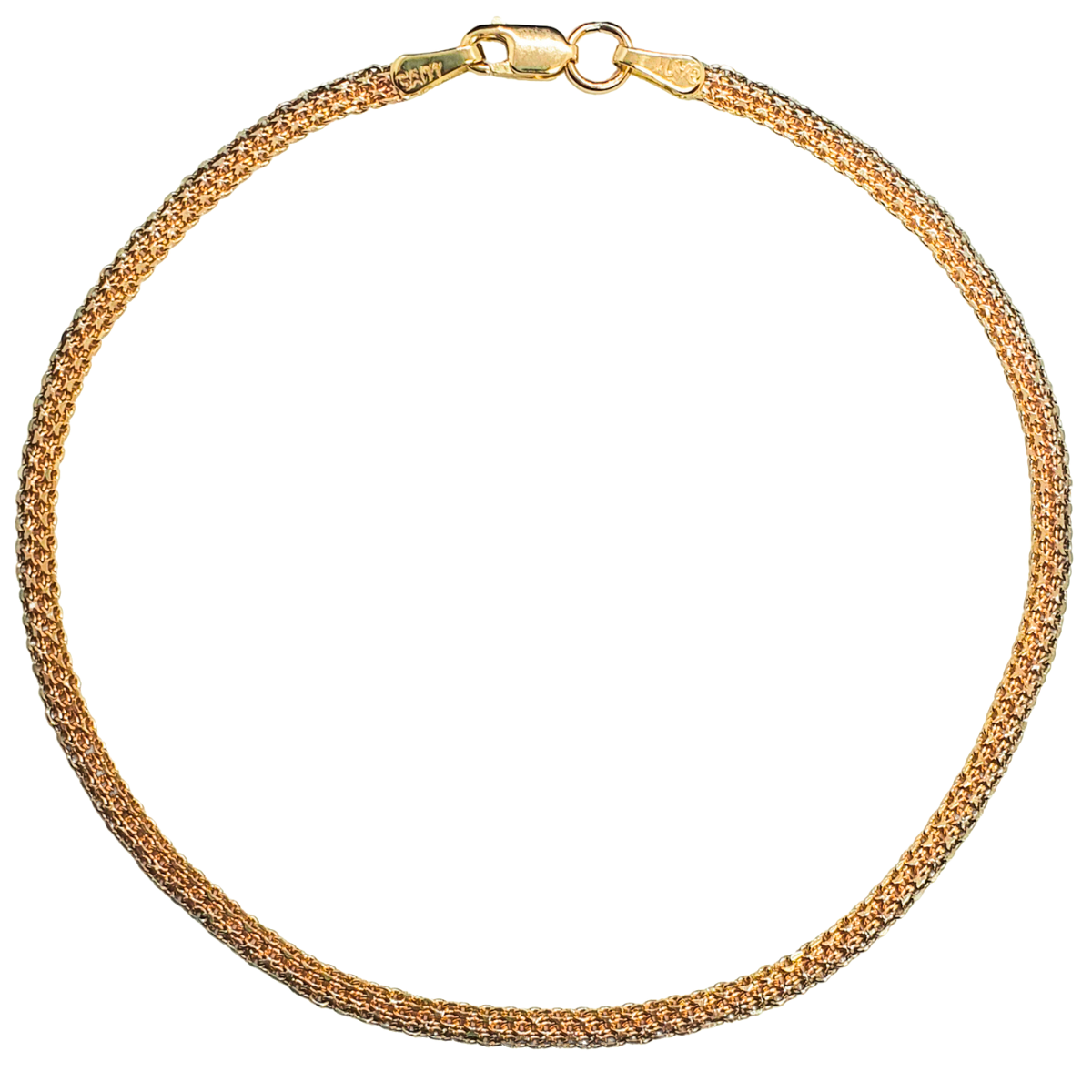 Esclava de oro 10k Hombre Florentino, oro amarillo, rosa y blanco. Incluye certificado y caja de regalo