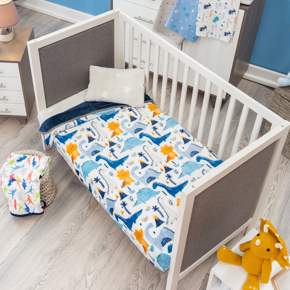 Cobertor Baby Siberia Dinosaurios Cuna - Vianney 