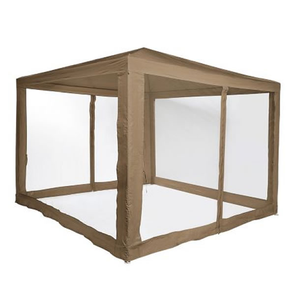 Toldo Comedor De 300 x 300 cm Con Malla Klimber Taupe SMAC