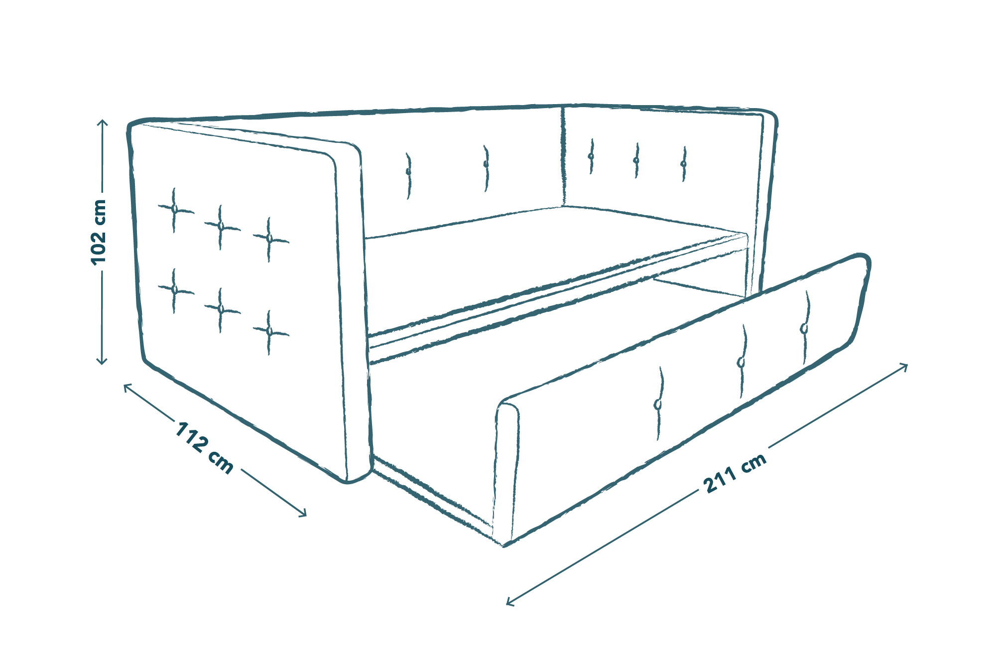 Stark Cama Doble Incluye 2 Colchones Individual Lino Gris Oxford. El envío cubre un 80% de Territorio Nacional