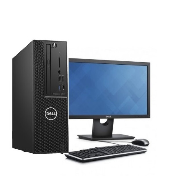 PC Dell Precision 3430 SFF-Core i7, 8va generación- 16GB RAM- 512GB SSD- Monitor 22"- Windows 10 Pro- Equipo Clase A, Reacondicionado. 