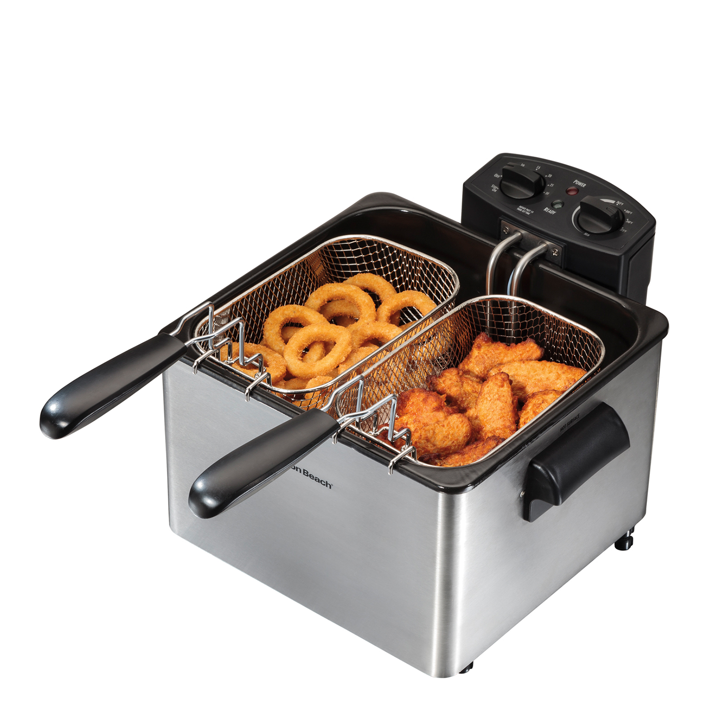 Freidora eléctrica Aceite HAMILTON BEACH 35034 2 cestas 2.8L