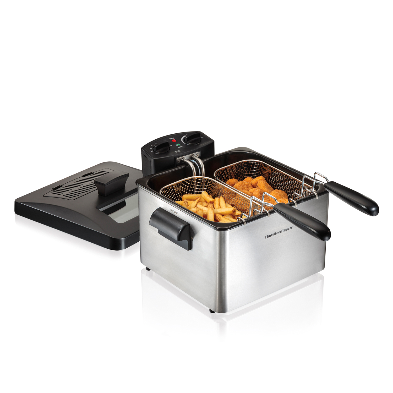 Freidora eléctrica Aceite HAMILTON BEACH 35034 2 cestas 2.8L