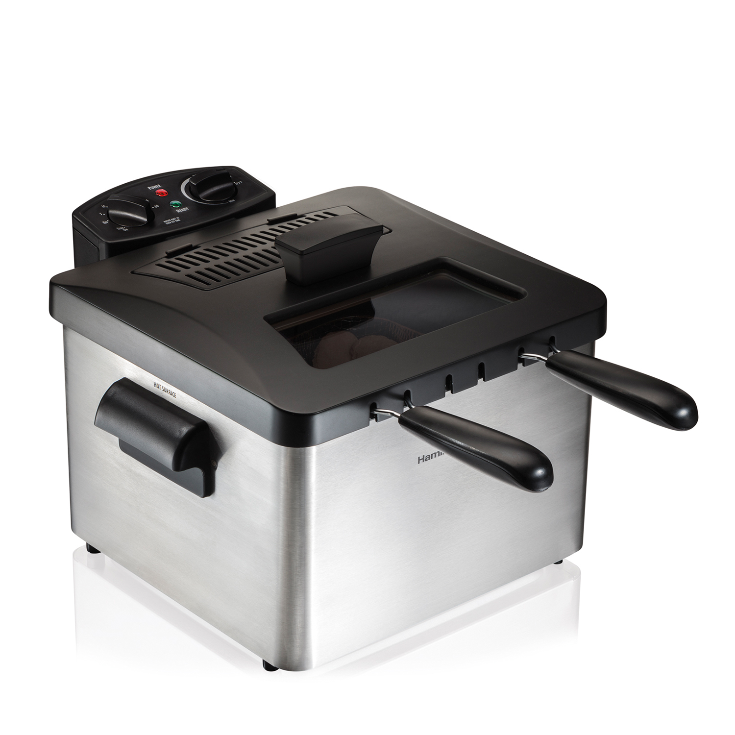 Freidora eléctrica Aceite HAMILTON BEACH 35034 2 cestas 2.8L