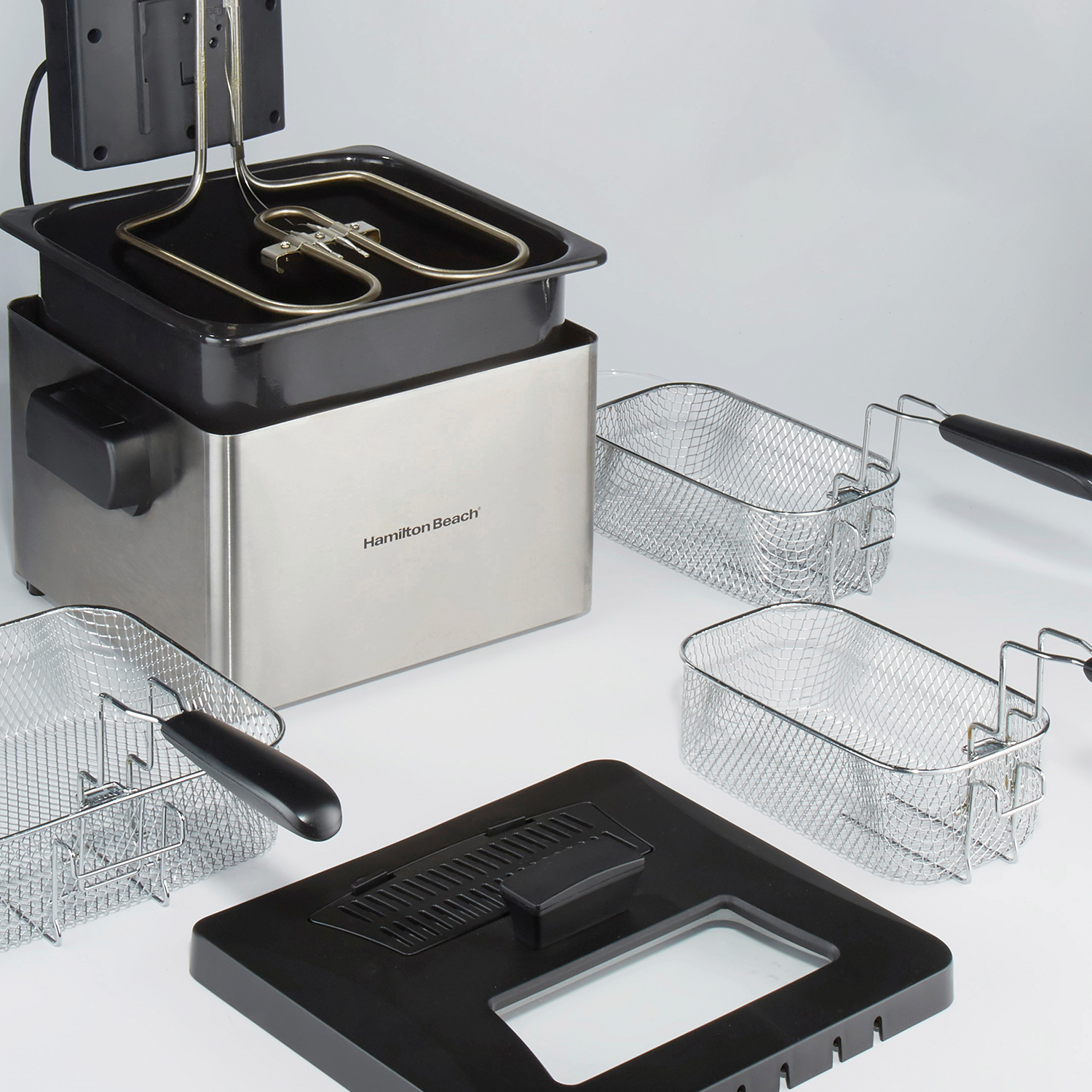 Freidora eléctrica Aceite HAMILTON BEACH 35034 2 cestas 2.8L
