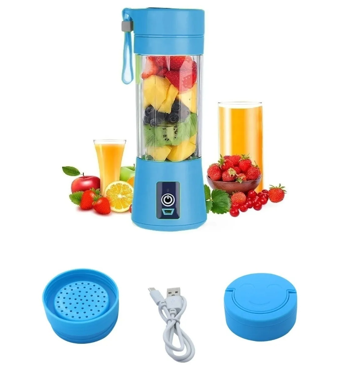 Mini Licuadora para Jugos con Vaso Portatil Carga Usb 4 Potentes Aspas y Capacidad de 380 mililitros / Master / MH-MBLENDER
