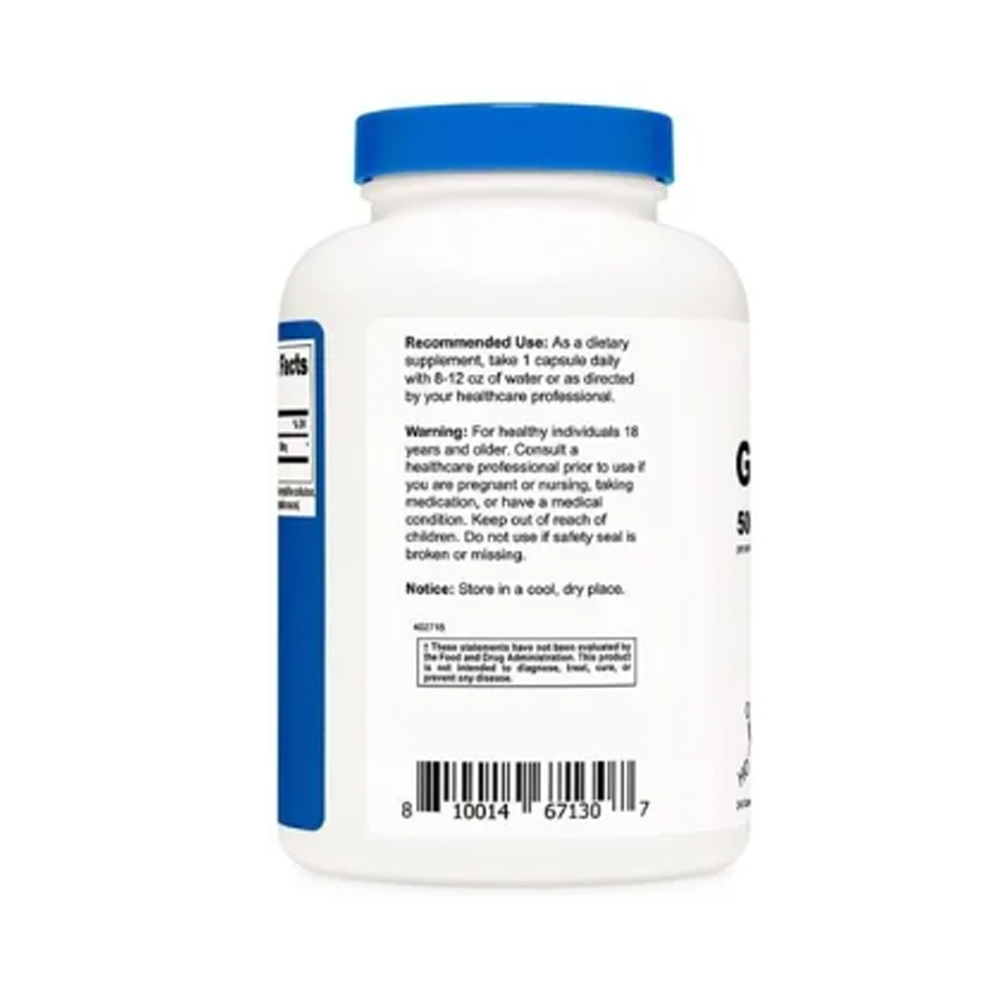  L Glutation 500mg Nutricost 240 capsulas Antioxidante 