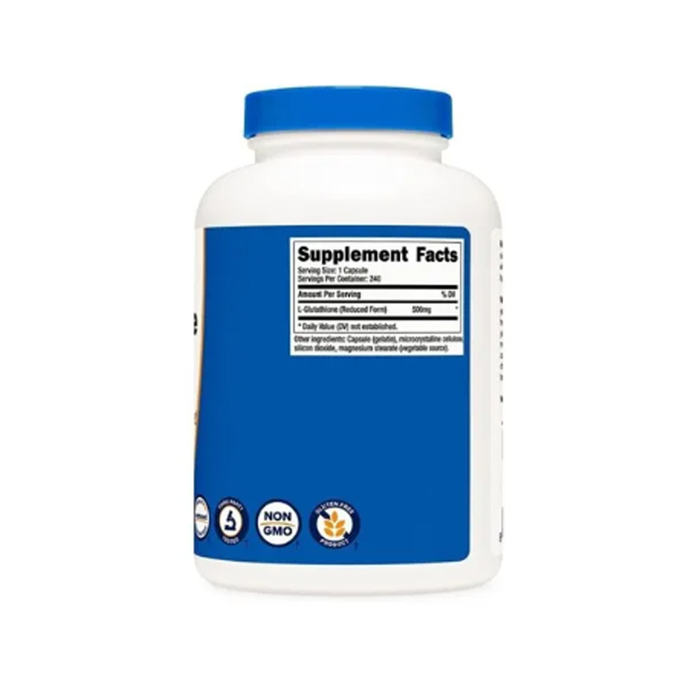  L Glutation 500mg Nutricost 240 capsulas Antioxidante 