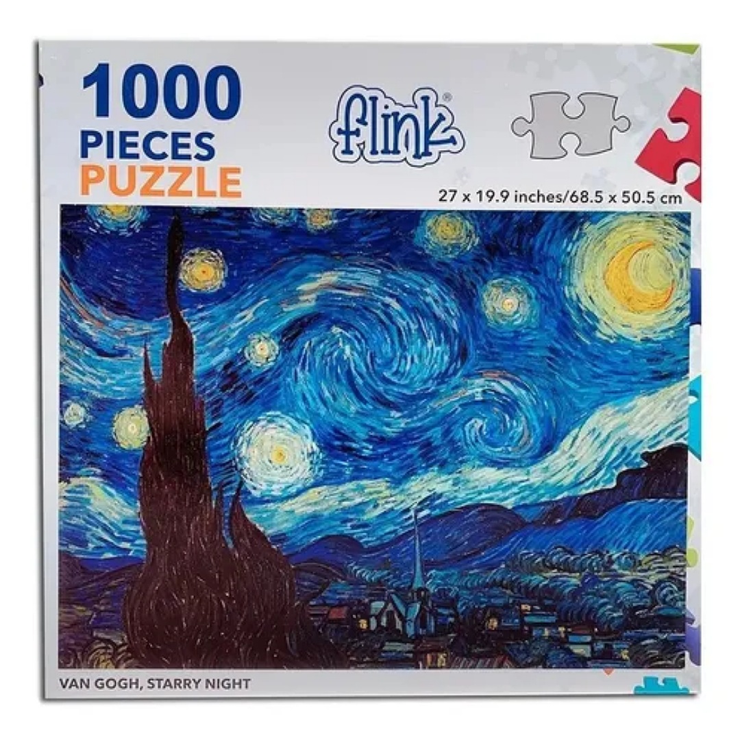 ROMPECABEZAS FLINK NOCHE ESTRELLADA, VAN GOGH DE 1000 PIEZAS