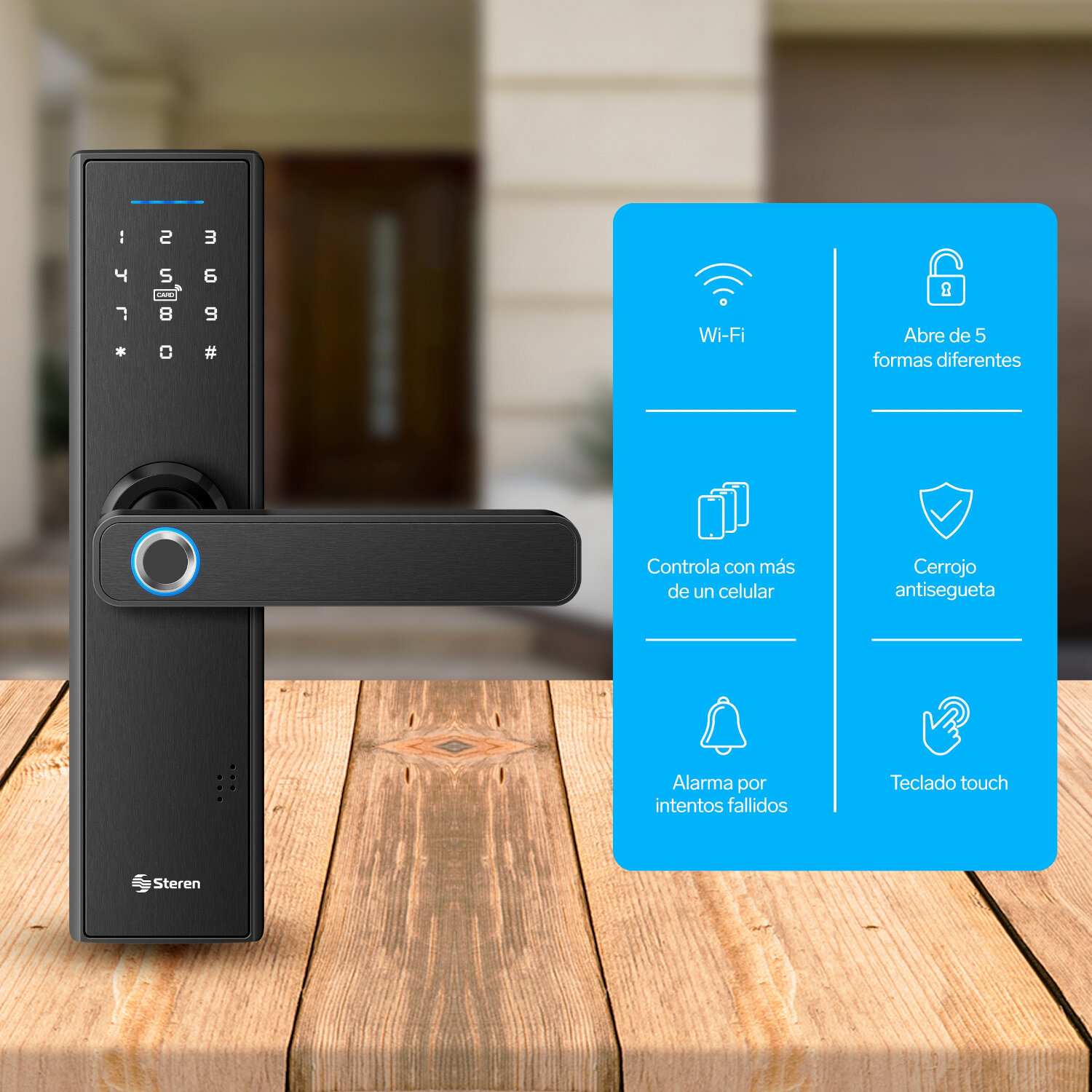 Cerradura digital Wi-Fi* de seguridad Lock-500