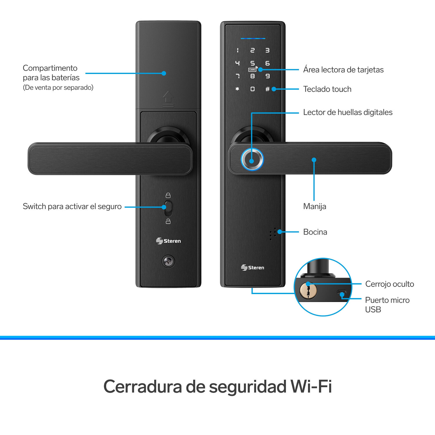 Cerradura digital Wi-Fi* de seguridad Lock-500