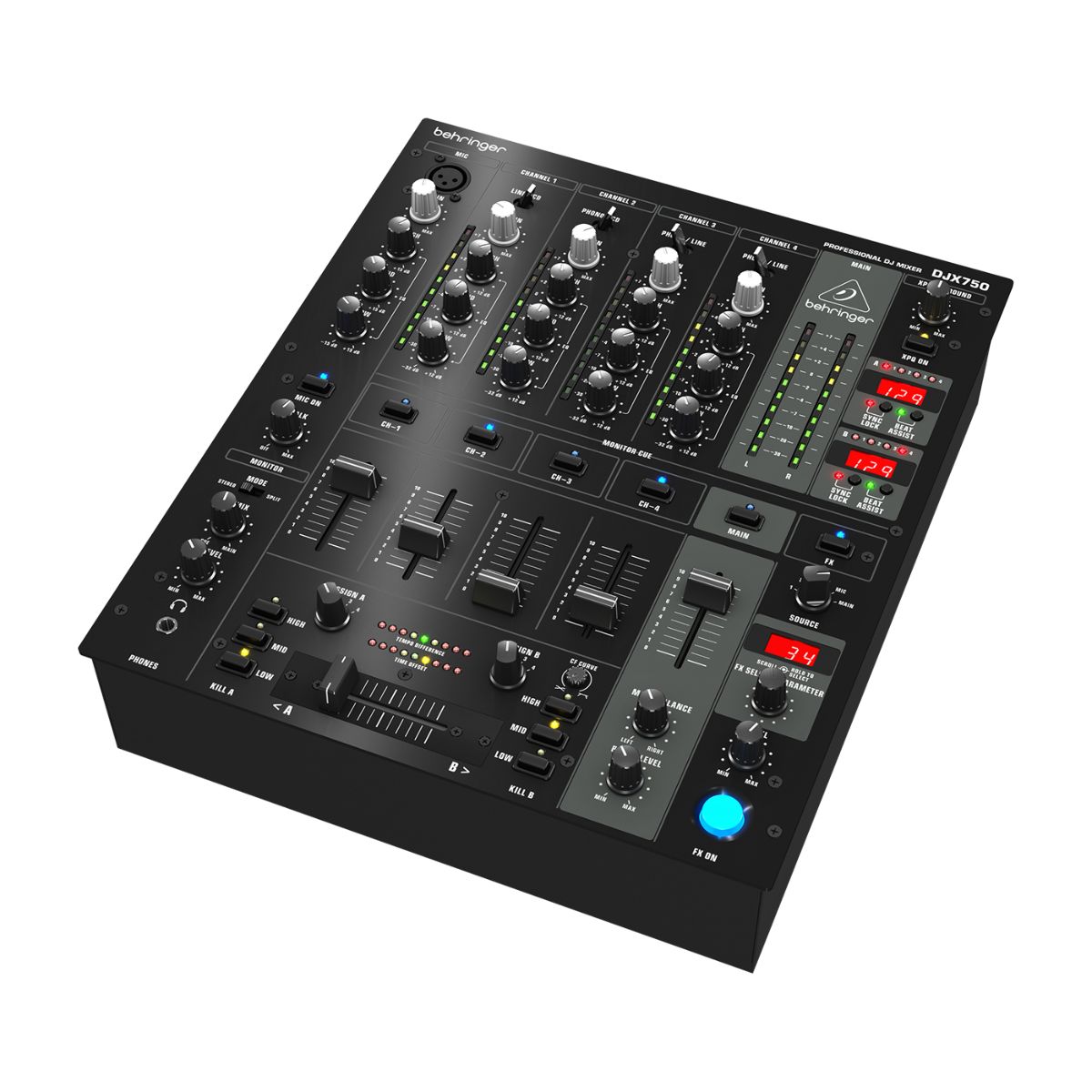 Mezcladora Dj Behringer Djx750 5 Canales Efectos Digitales.