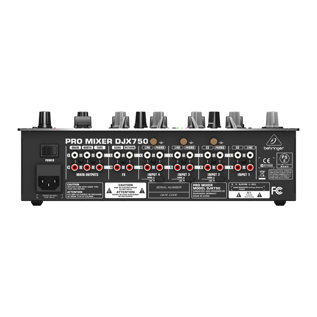 Mezcladora Dj Behringer Djx750 5 Canales Efectos Digitales.