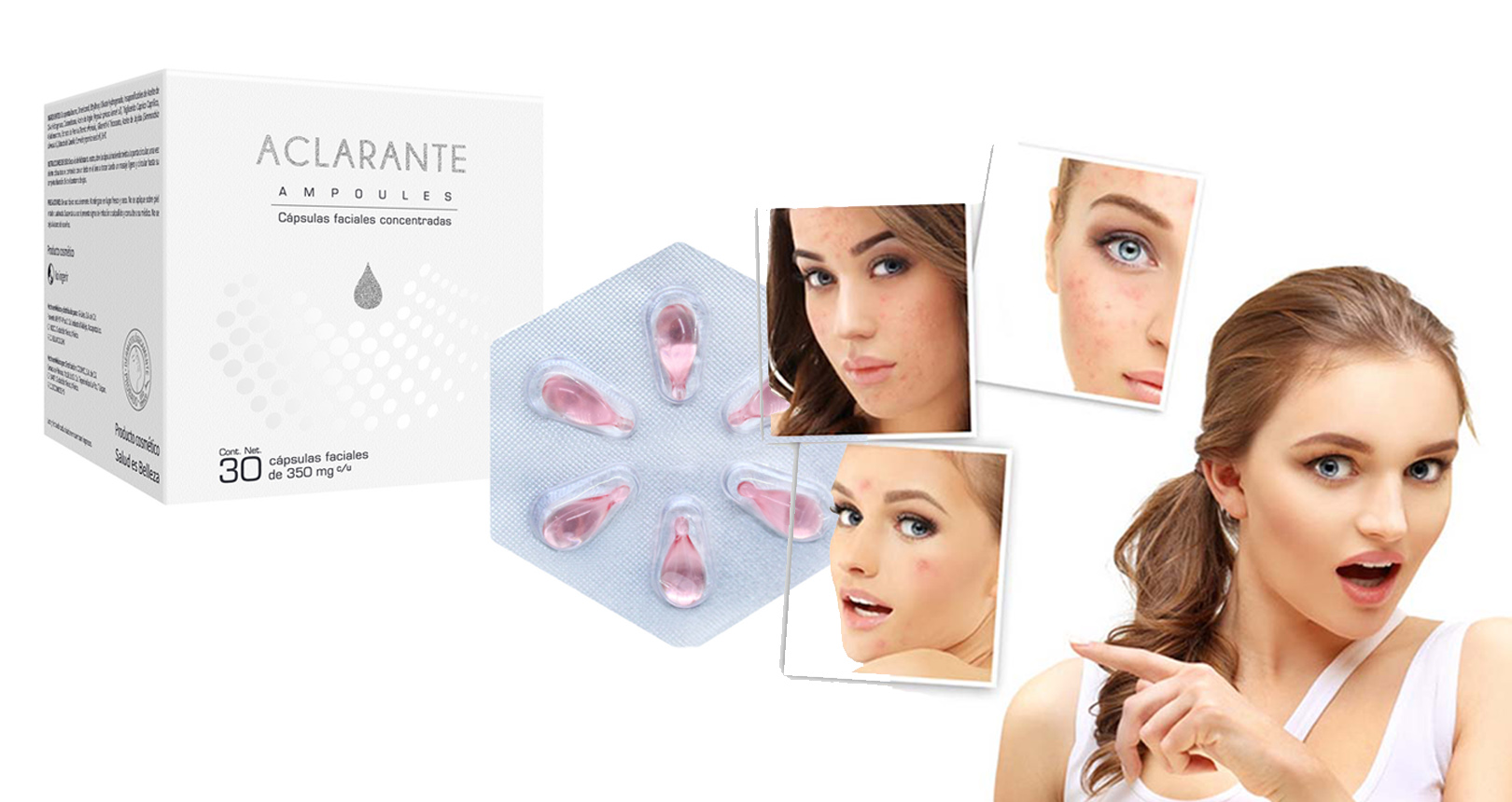 Ampolletas faciales concentradas Aclarantes. Glules®