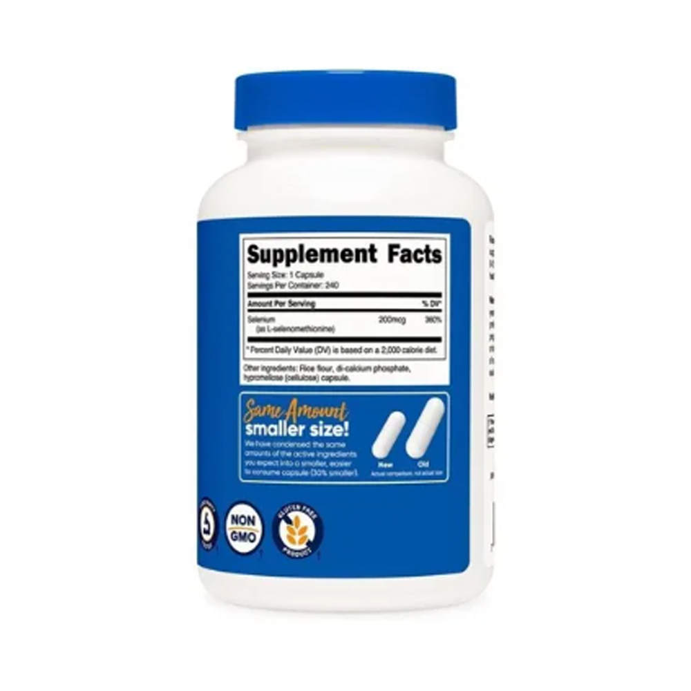 Selenio 200mcg Nutricost 240 tabletas selenium suplemento ayuda a glandula tiroidea