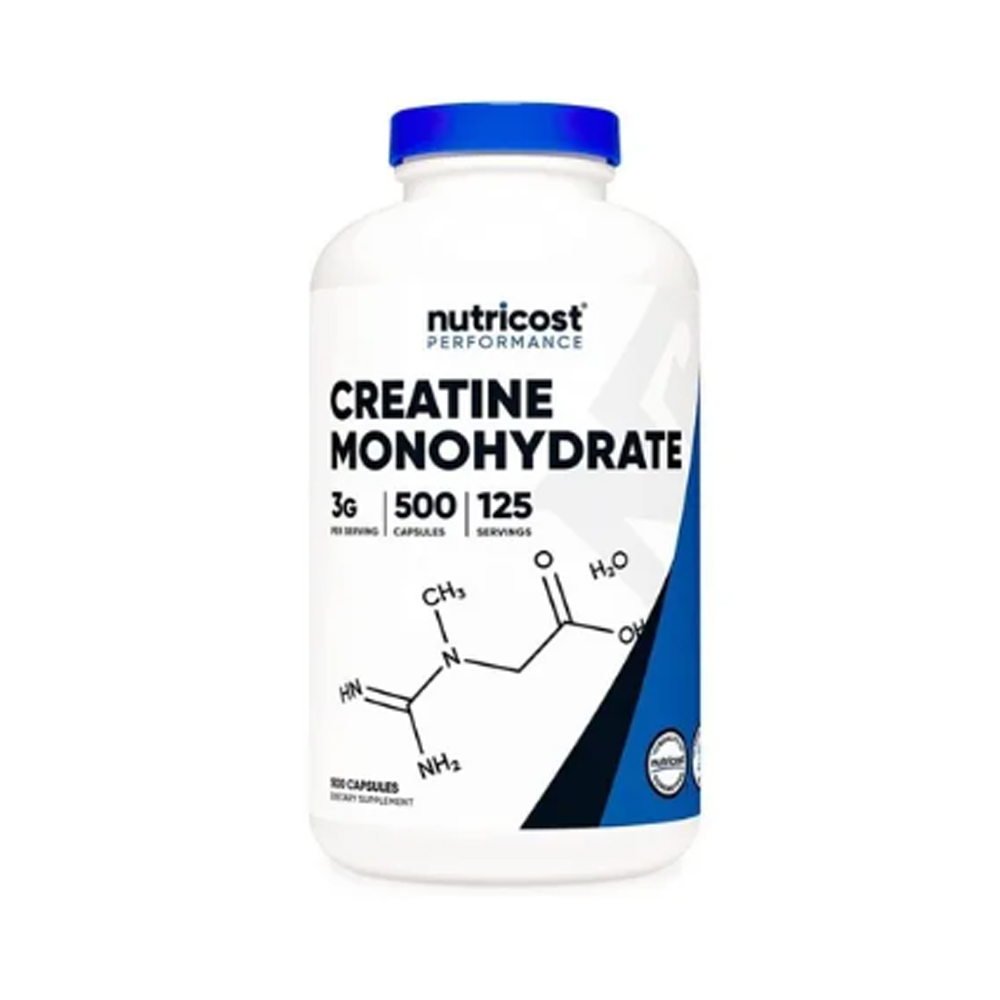 Creatina 750mg Nutricost Monohidratada Pura 500 capsulas Deportiva Natural 