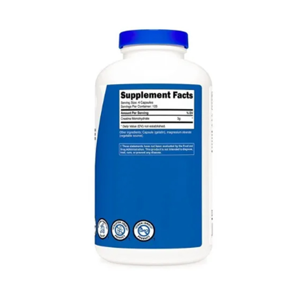 Creatina 750mg Nutricost Monohidratada Pura 500 capsulas Deportiva Natural 