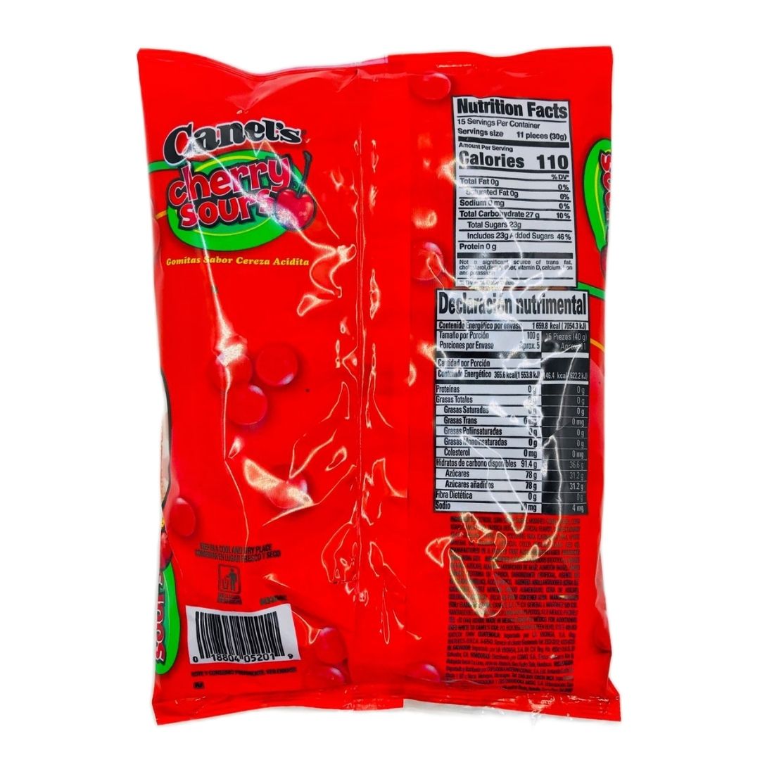Cherry Sours Canels Bolsa 454g Gomita Acidita Sabor Cereza