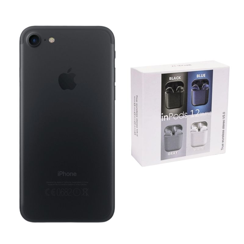 iPhone 7 32GB Negro Reacondicionado Grado A + Audífonos Genéricos
