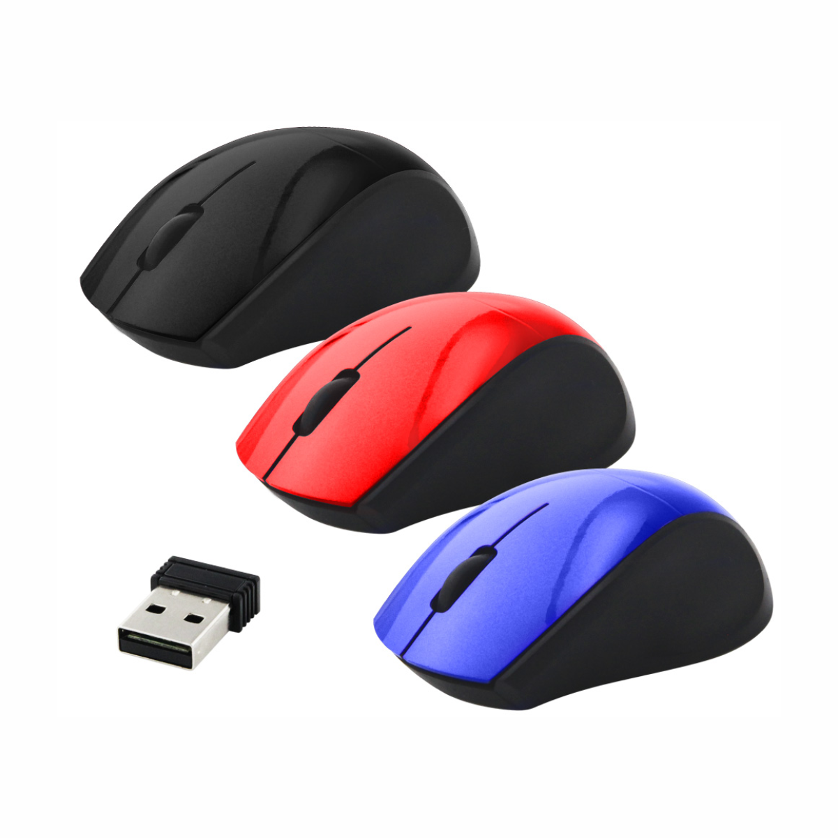 Mini Mouse Inalámbrico Óptico Para Laptop colores para elegir rojo, azul, negro
