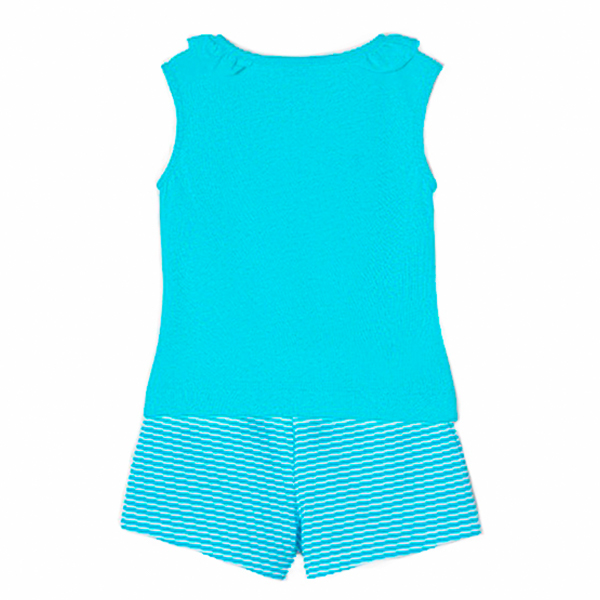 Conjunto camiseta y short rayas marca Mayoral para niña 