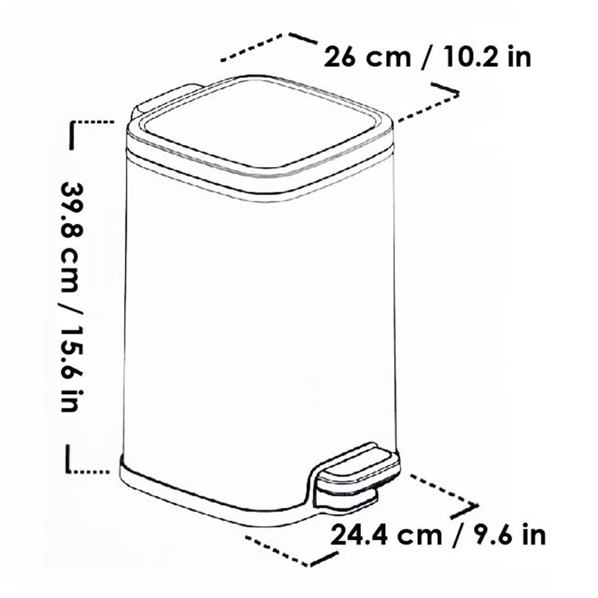 Kit de 2 Botes de Basura de Acero Inoxidable Eko 1510124 CST