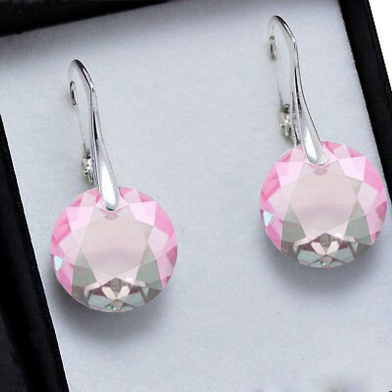 Aretes Colgantes SWAROVSKI CRYSTALS CLASSIC CUT rosa