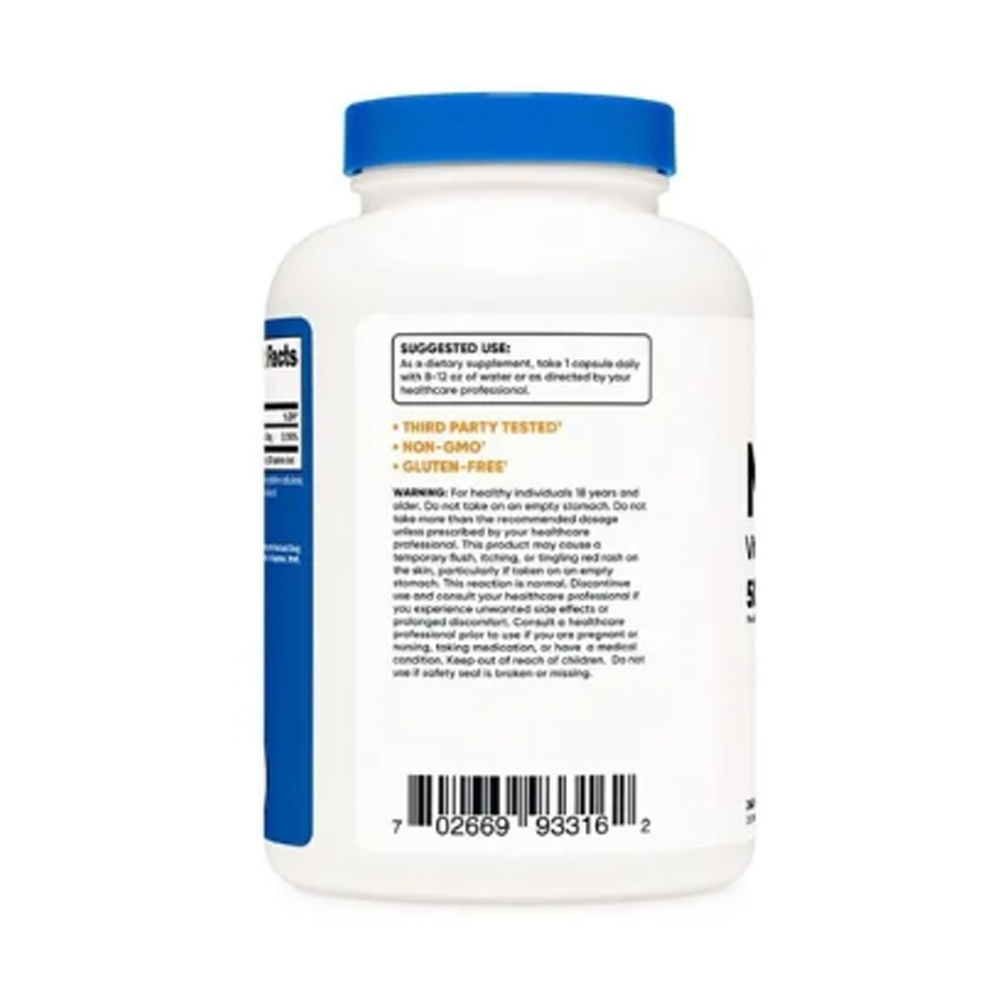 Niacin 500mg Nutricost 240 capsulas Niancina Vitamina B3