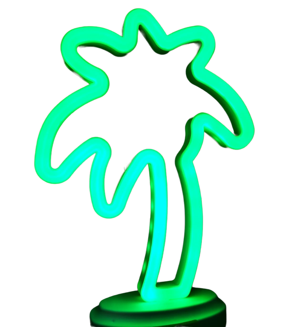 Lámpara de Luz LED - Comercializadora AJR - Luz Neón con Diseño de Palmera