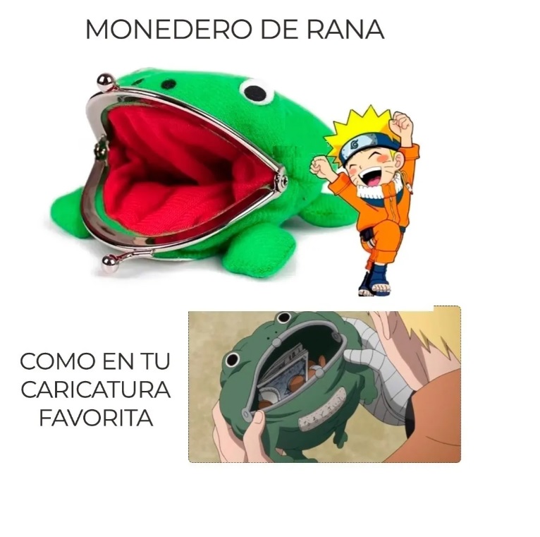 Monedero Sellingo Rana Verde Cartera Naruto Sasuke Boruto