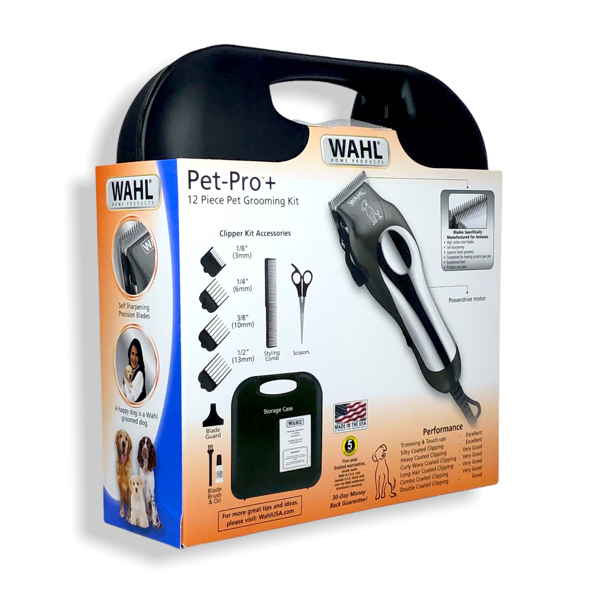 Maquina Wahl Cortapelo Todo Tipo De Pelo Perros Pet-pro+ Kit 