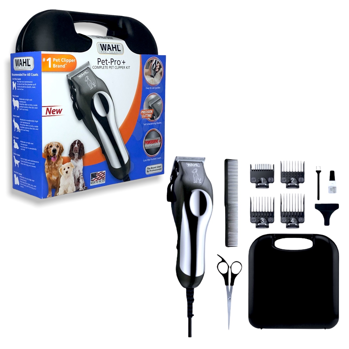 Maquina Wahl Cortapelo Todo Tipo De Pelo Perros Pet-pro+ Kit 