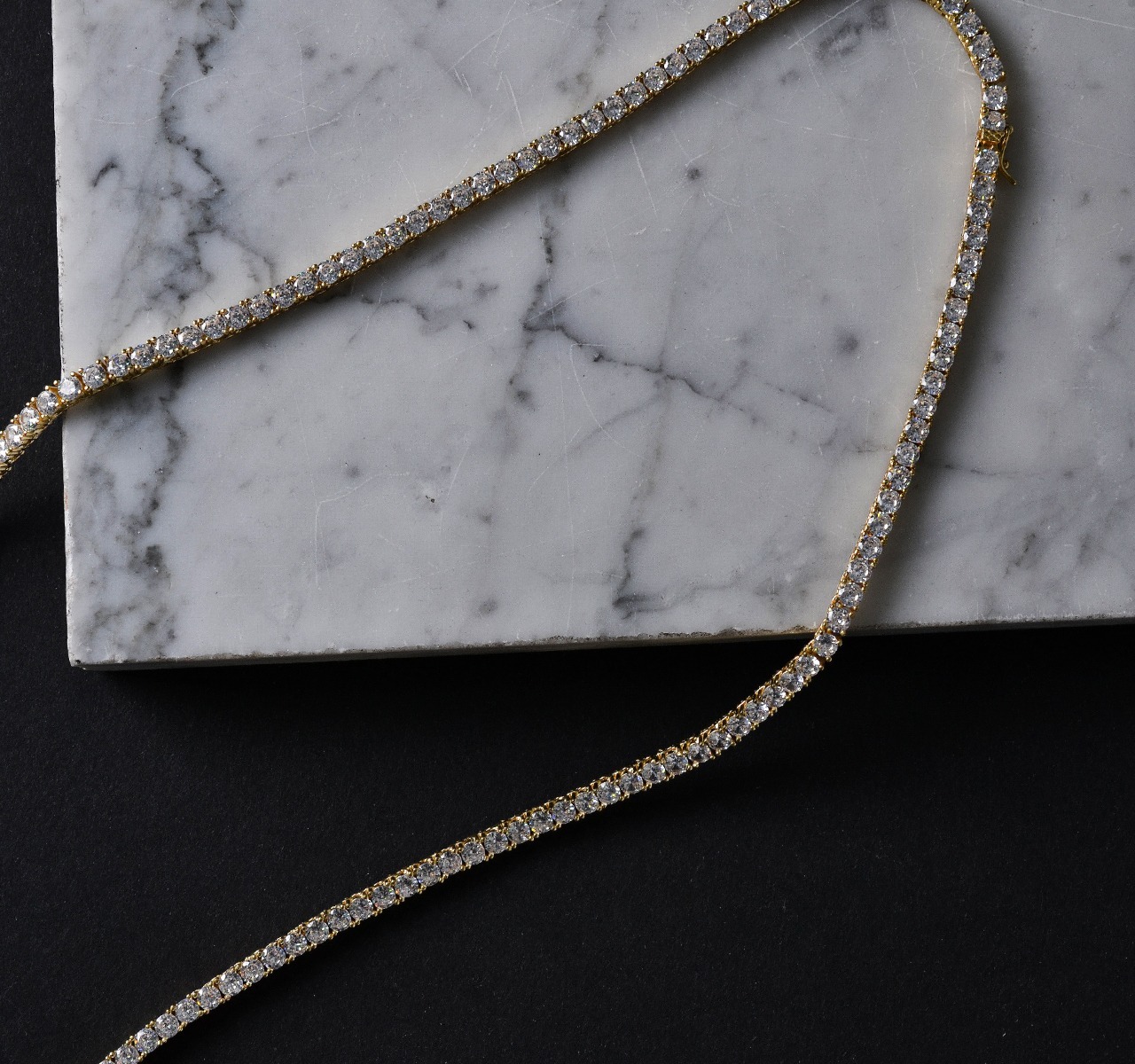 Cadena Tenis Plata Ley 925 65cm - 4mm Italiana + Estuche.