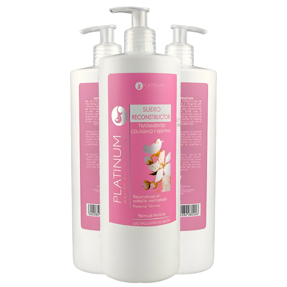Tratamiento Platinum Suero Reconstructor Colágeno Keratina 1L