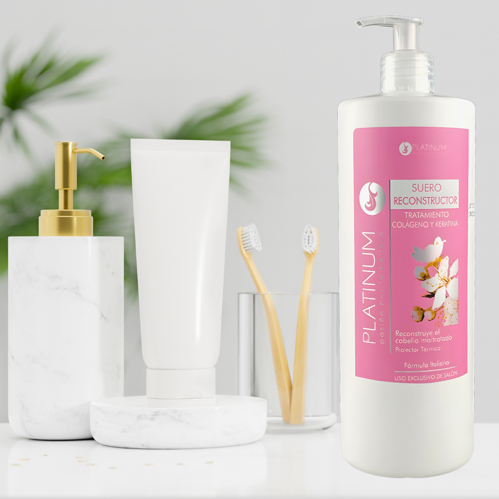 Tratamiento Platinum Suero Reconstructor Colágeno Keratina 1L